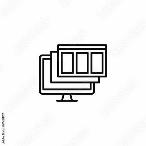 responsive website testing icon sign vector