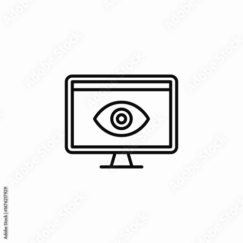 website monitoring icon sign vector