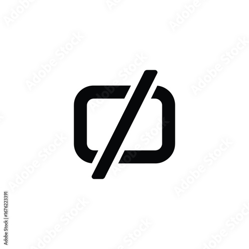 Not Allowed Icon, Restriction Symbol, Crossed Rectangle, Prohibition Sign, Blocked Shape