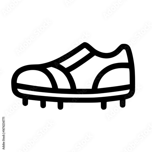Sport Cleat Outline Icon Graphic
