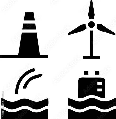 Sustainable energy solutions with offshore wind farms and tidal energy harnessing ocean power