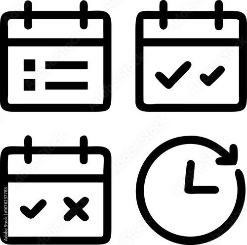 Stay organized with modern calendar reminders, perfect for appointments and deadline tracking, time management icon