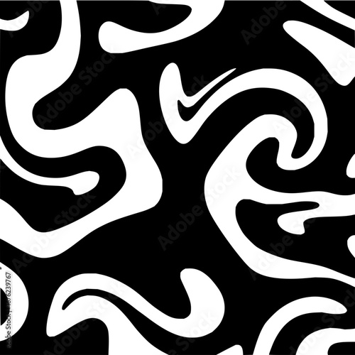 Abstract monochrome pattern seamless vector design for textile and surface design one hundred character
