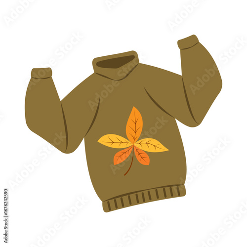 Fashion of warm winter clothes illustrations