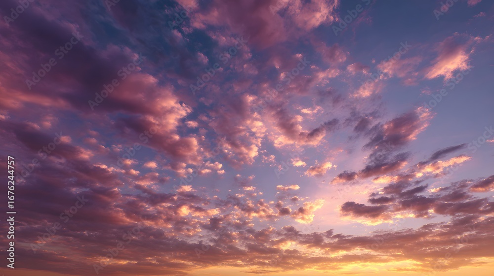 Fototapeta premium Beautiful sunset sky clouds scenic landscape nature background wallpaper hd photography stock image free download
