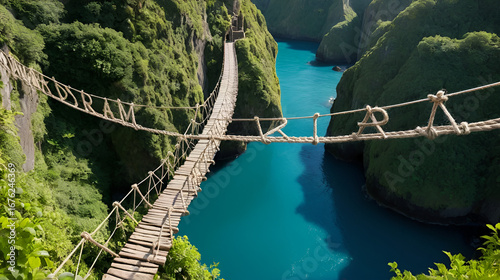 Dream written on a dangerous rope bridge.