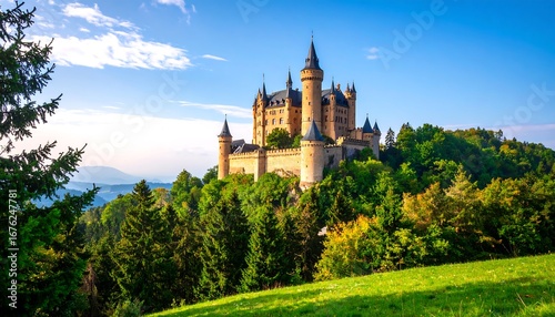 Wallpaper Mural Majestic castle atop a hill Torontodigital.ca