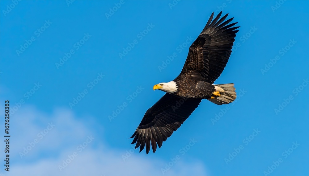 Naklejka premium Majestic eagle soaring