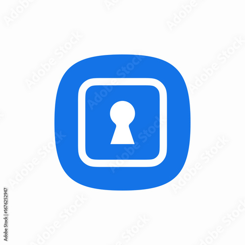 key hole lock icon sign vector