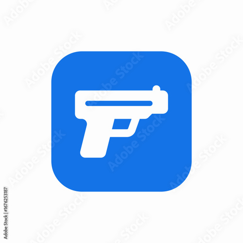 pistol weapon icon sign vector