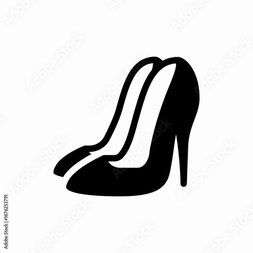 woman shoes hills icon sign vector