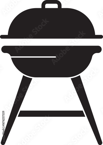 BBQ Grill icon.Portable grill camping vacation outline icon.outline vector sign, linear style pictogram isolated on white. Bbq symbol, logo illustration. Editable stroke. Pixel perfect.