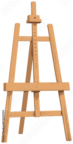 Art tools 3d icon set. featuring easel, brush, palette, canvas, paint tube, and pencil