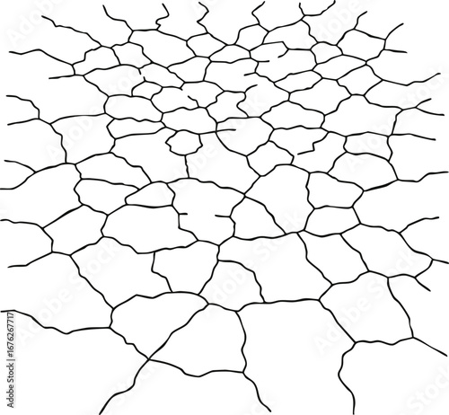 Cracked dry earth texture vector illustration showing desert drought effect and arid ground surface design 