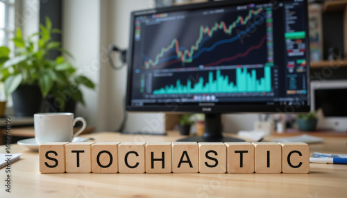 Stochastic signals on a trading chart symbolize the fragile balance between probability and uncertainty where mathematical patterns attempt to impose order on chaotic market movements