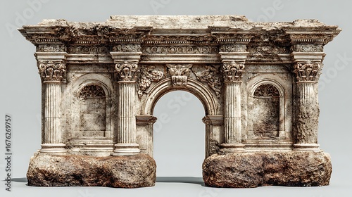Classical marble and rock arch high resolution picture