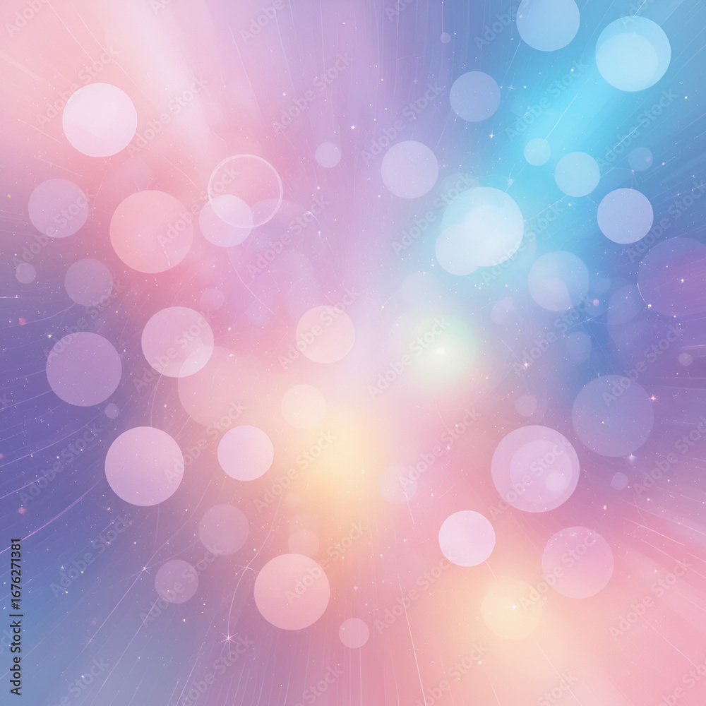 Obraz premium Abstract dreamy background blending iridescent pastel gradients and soft bokeh effects for minimalist website branding concepts
