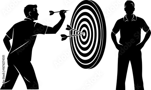 Dart players svg, Dart players silhouette, Darts svg, Darts throwing silhouette, Darts throwing svg, People playing darts silhouette, People playing darts svg.