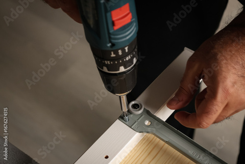 Wallpaper Mural Light wood. Collecting new furniture. Using tools Torontodigital.ca