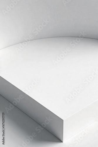 Close-up of a pristine white surface, flawlessly smooth and unblemished, reflecting soft light Perfect for minimalist, clean, and pure design concepts , bright, light, sterile