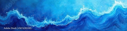 Abstract swirling blues painting, rich in texture and depth, evokes feelings of calmness and serenity Perfect for meditation, spa, or spiritual themes , soothing, blue