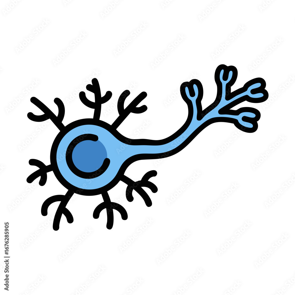 Fototapeta premium Illustration of neuron anatomy
