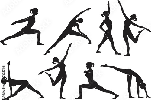 Yoga-poses-vector art illustrator. Yoga poses vector art illustrator editable and printable eps file