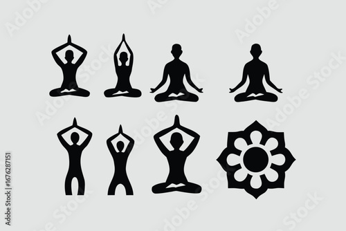 Yoga-poses-vector art illustrator. Yoga poses vector art illustrator editable and printable eps file