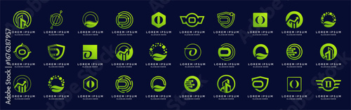 Letter O logo design template bundle set