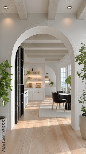 Modern Kitchen Design With Minimalist Decor and Natural Light in a Spacious L...