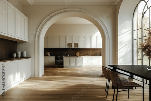 Modern Kitchen Design Featuring Open Space and Natural Light at a Contemporar...