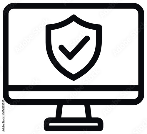 Cybersecurity shield vector: protecting digital systems and data with robust security measures