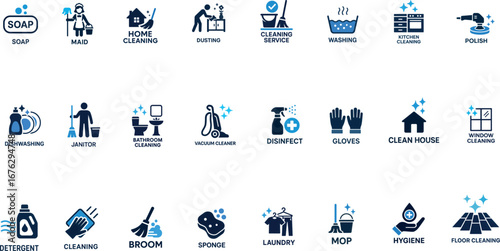Cleaning and Hygiene Service Icons