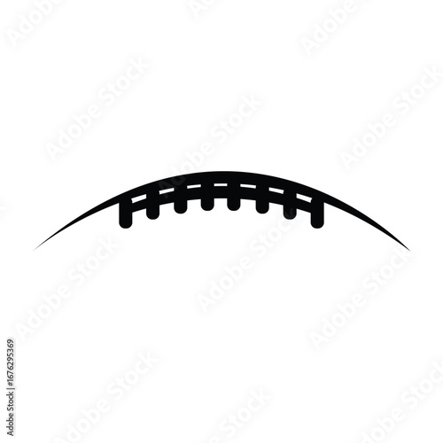 Football Laces Vector Silhouette Clipart Set – American Football 