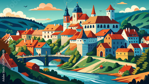 Český Krumlov, Czech Republic
A riverside castle towers above red-roofed houses, winding lanes, and bridges, preserving a fairytale townscape rooted in centuries of Central European tradition.