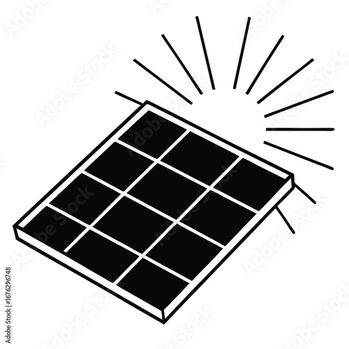 solar panel energy cells glowing sunlight