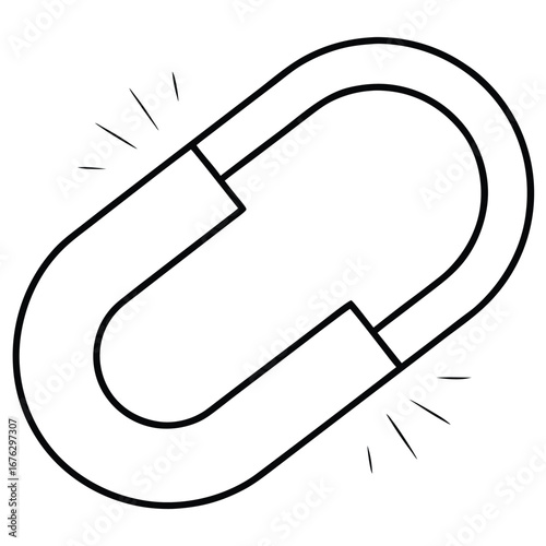 magnetic field lines around bar magnet on white