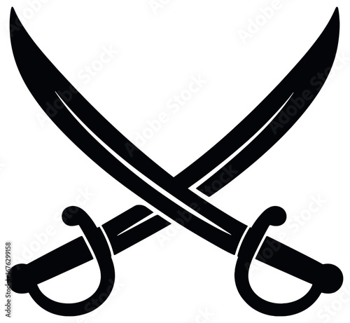 Pirate equipment flat icon set. featuring swords, treasure chests, maps, skulls, and anchors