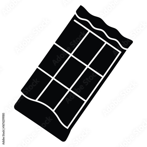 chocolate bar silhouette vector icon