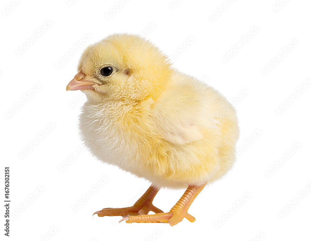 Obraz premium Baby chicken isolated on a transparent background.