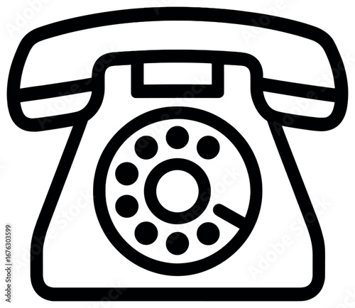 Vintage communication flat icon set. featuring rotary phone, letter, telegram, typewriter, and radio symbols
