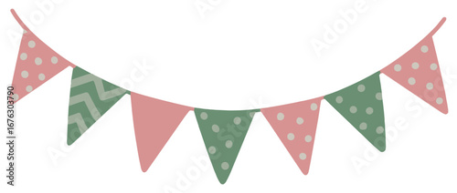 Party decorations 3d icon set. featuring garland, bunting, flags, festive, and celebration symbols