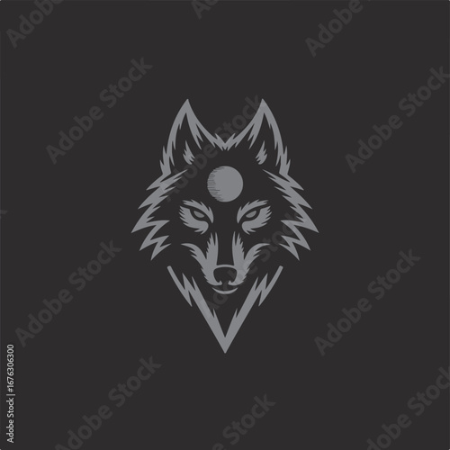 wolf head vector