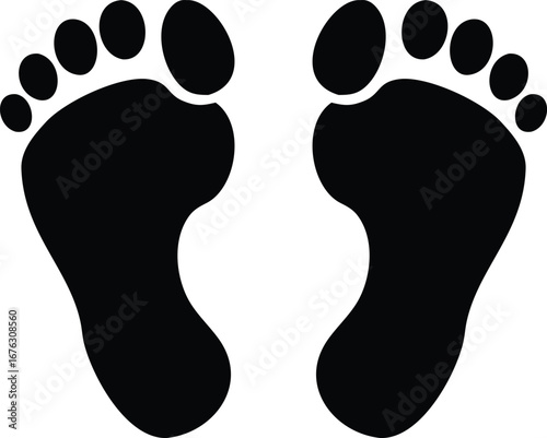 Human Barefoot Prints Icon