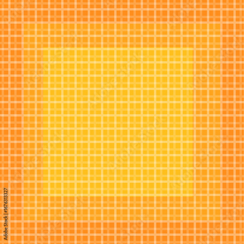 正方形の背景　格子とグラデーション　オレンジ