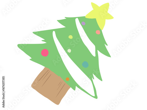 クリスマスツリー 主線なし