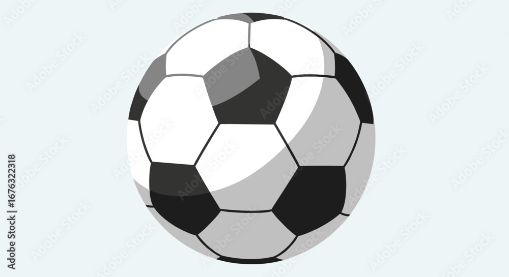Fototapeta premium Classic Soccer Ball Design Isolated on White Background for Sports and Games