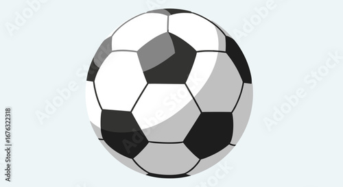 Classic Soccer Ball Design Isolated on White Background for Sports and Games