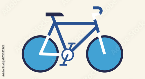 Blue Bicycle Transportation and Healthy Lifestyle 