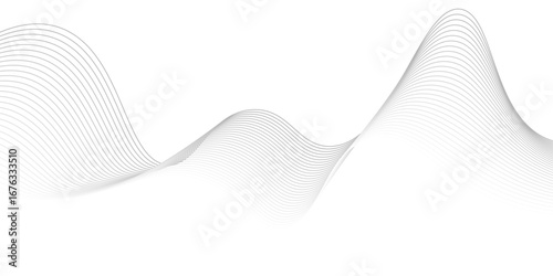 Abstract Gray Wave Lines Flowing on a Clean White Background – Minimalist Vector Design for Modern, Elegant, and Futuristic Graphic Art.
